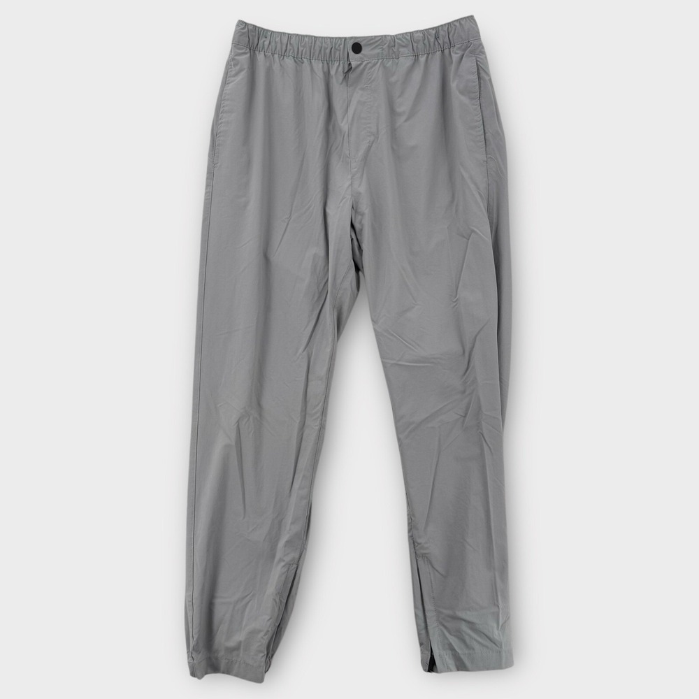 Saks Fifth Avenue Mens Large Gray Athletic Joggers Slim Zip Lightweight Stretch